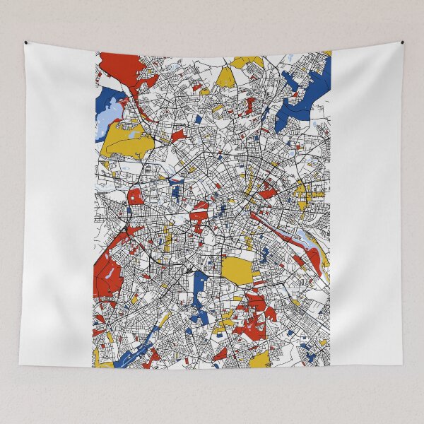 Item preview, Berlin mondrian map designed and sold by mondrianmaps.