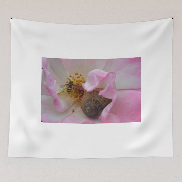 Item preview, The Snail and the Hover-fly in the safety of a Rose  designed and sold by lynn carter.
