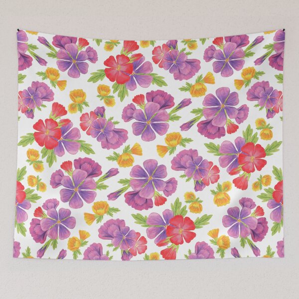 Item preview, Garden Flowers Pattern designed and sold by Irina Sztukowski.