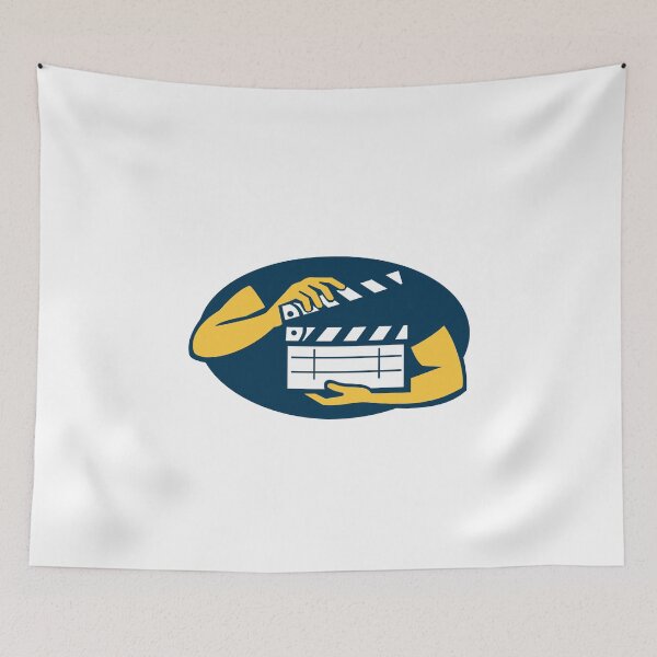 Item preview, Hand Holding Movie Clapboard Oval Retro designed and sold by patrimonio.