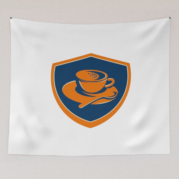 Item preview, Coffee Cup Teaspoon Crest Retro designed and sold by patrimonio.