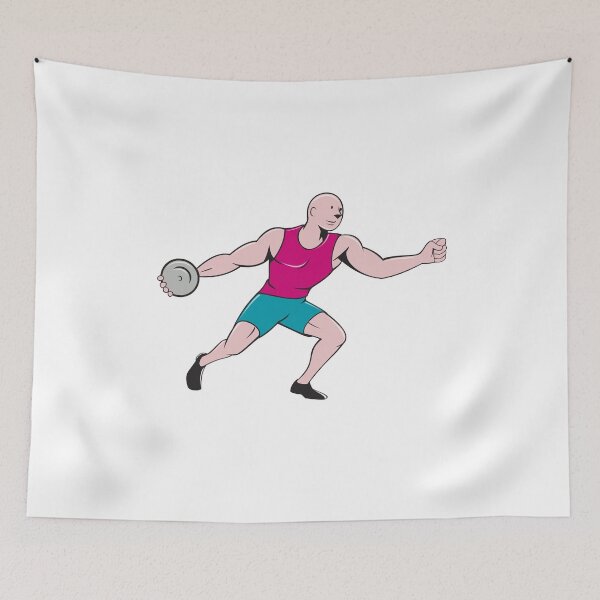 Item preview, Discus Thrower Side Isolated Cartoon designed and sold by patrimonio.