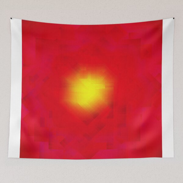 Item preview, Modern Red and Yellow Geometric Abstract Sunburst designed and sold by Blkstrawberry.