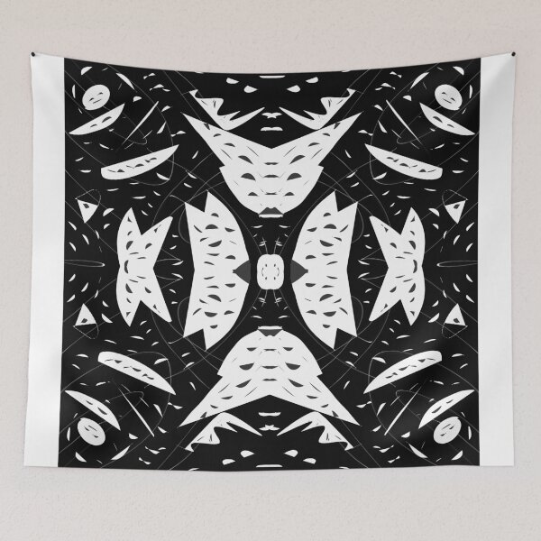 Item preview, Cutouts Black and White Abstract designed and sold by peanutroaster.
