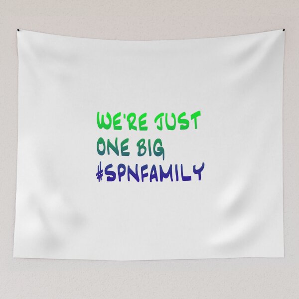 Item preview, We're Just One Big SPN Family - green and blue designed and sold by LaterSocialLife.