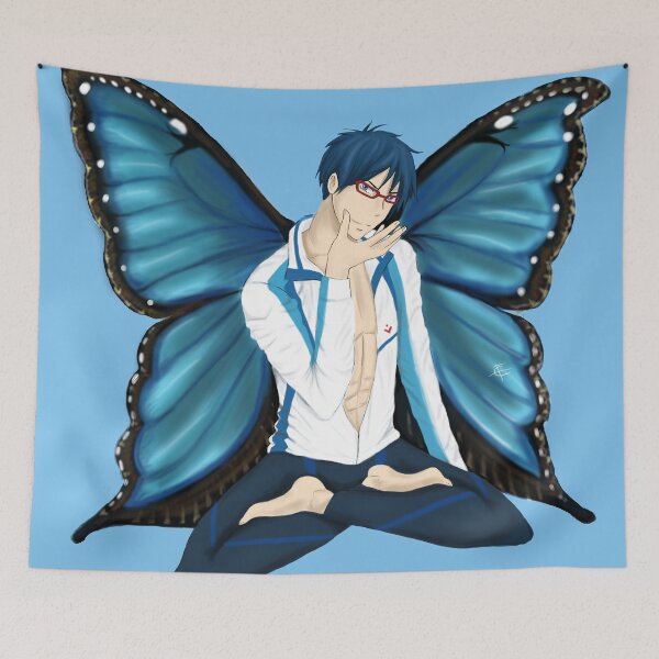 Item preview, Rei-Chan Butterfly - Free! Fan Art designed and sold by ClimbTheIvy.