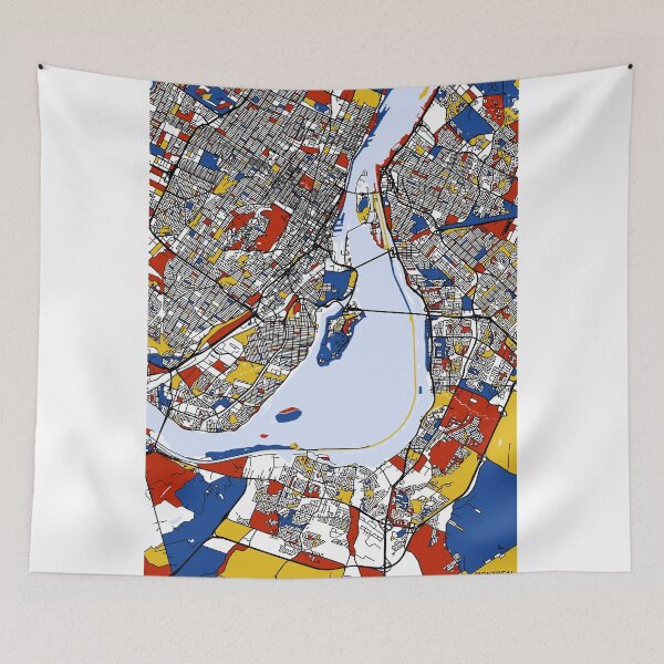 Item preview, Montreal Mondrian map designed and sold by mondrianmaps.