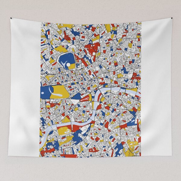 Item preview, London Mondrian map designed and sold by mondrianmaps.