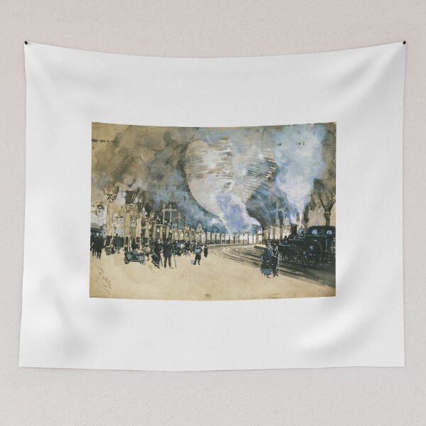 Item preview, Vintage Watercolour Steam Trains and crowded rail tunnel designed and sold by Vintage Designs +.