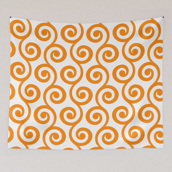 Aperçu de l'œuvre Orange Geometric Swirl Pattern créée et vendue par ImageNugget.