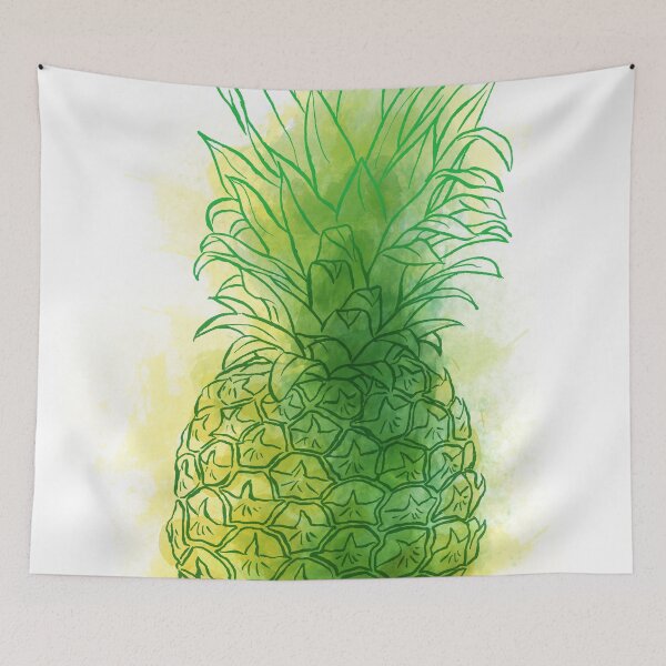 Item preview, Fresh pineapple with colour splashes designed and sold by cjnconway.