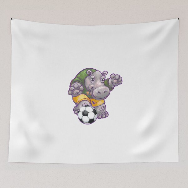 Item preview, Wild Animal League Hippo Soccer Player designed and sold by ImagineThatNYC.