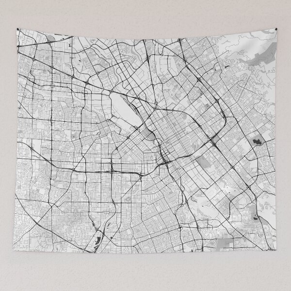 Item preview, San Jose Map Gray designed and sold by HubertRoguski.