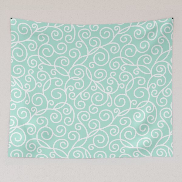 Aperçu de l'œuvre Mint Swirl Pattern créée et vendue par ImageNugget.