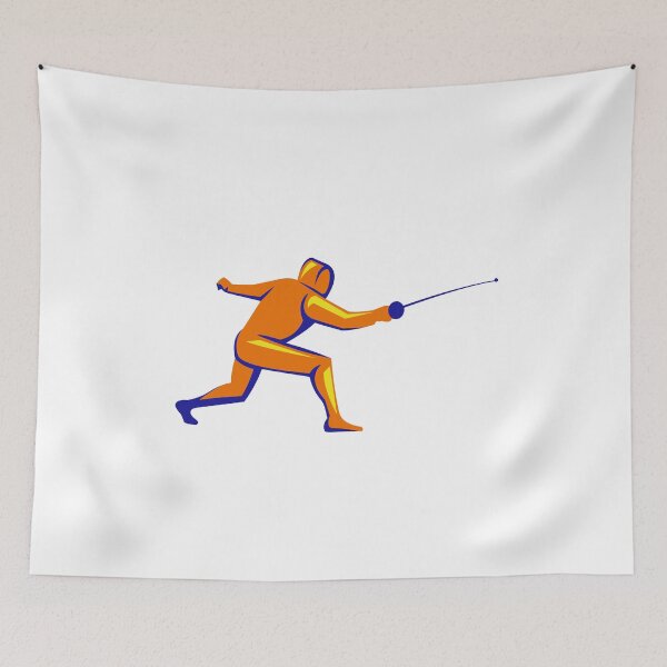 Item preview, Fencing Thrust Side View Retro designed and sold by patrimonio.