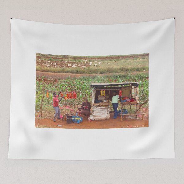 Item preview, Street vendors selling tomatoes near Mombasa, Kenya designed and sold by Bruno Beach.