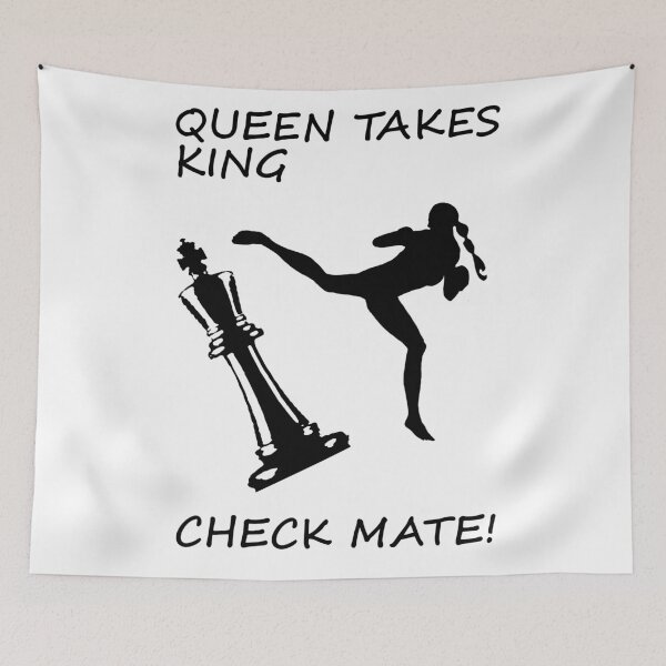 Item preview, Queen Takes King Check Mate Female Kickboxer  designed and sold by yin888.