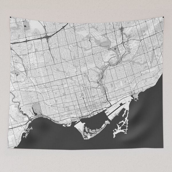 Item preview, Toronto Map Gray designed and sold by HubertRoguski.