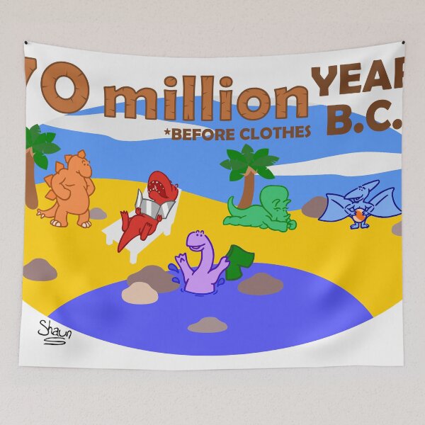 Item preview, 70 Million Years B.C. (Before Clothes) designed and sold by Nude-is-Life.