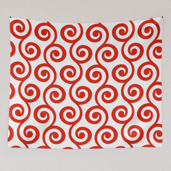 Item preview, Red Geometric Swirl Pattern designed and sold by ImageNugget.