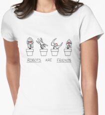 Robots Are Friends Women's Fitted T-Shirt