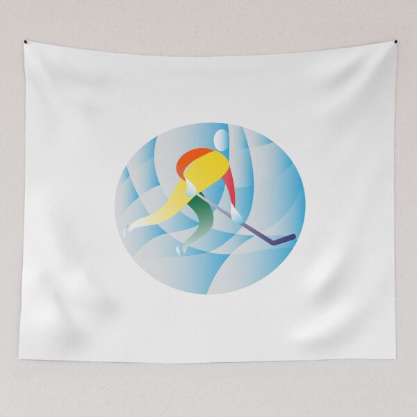 Item preview, Ice Hockey Player Circle Retro designed and sold by patrimonio.