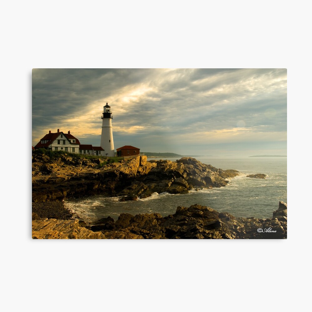 Sunrise at Portland Head Lighthouse Metal Print