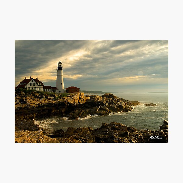 Sunrise at Portland Head Lighthouse Photographic Print