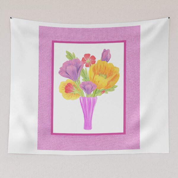 Item preview, Flowers In The Vase On Baby Pink designed and sold by Irina Sztukowski.