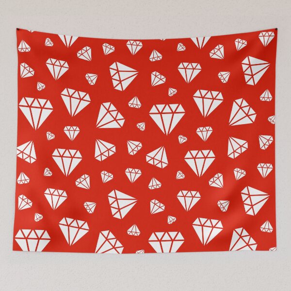 Item preview, Red Faceted Diamonds Pattern designed and sold by ImageNugget.