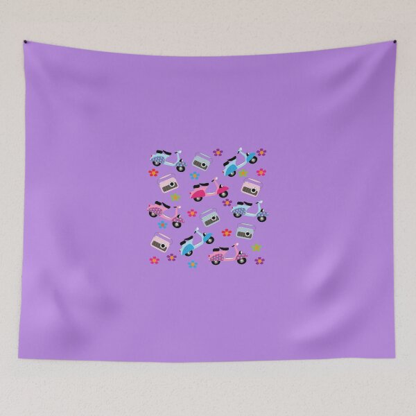 Item preview,  Hippy Retro Groovy Fun Mopeds Radio And Flowers designed and sold by Artification.
