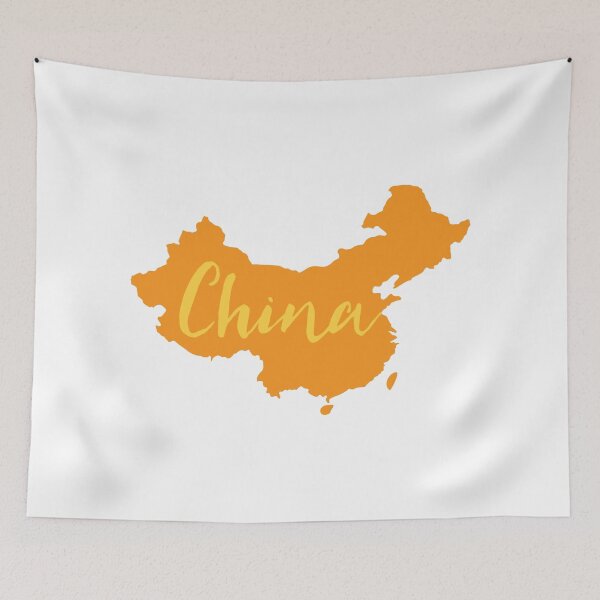 Item preview, China (fancy) with country map designed and sold by jazzydevil.