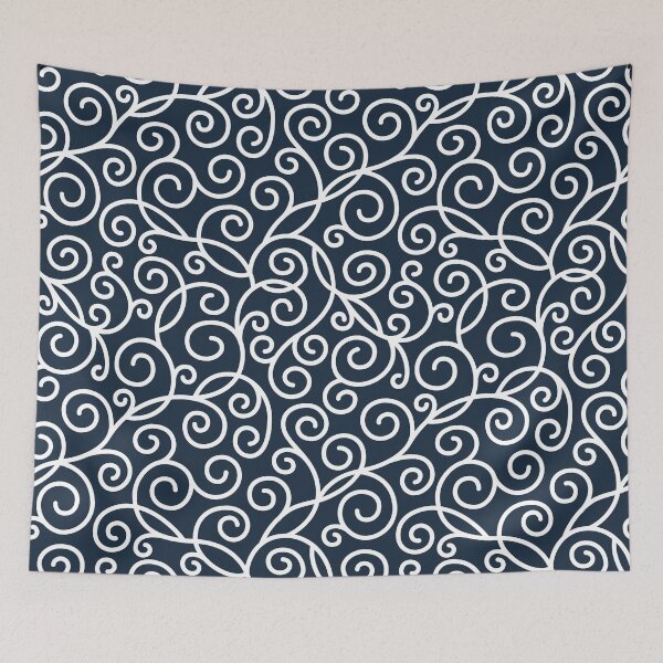 Aperçu de l'œuvre Navy Swirl Pattern créée et vendue par ImageNugget.