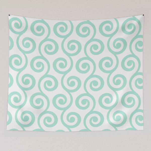 Aperçu de l'œuvre Mint Geometric Swirl Pattern créée et vendue par ImageNugget.