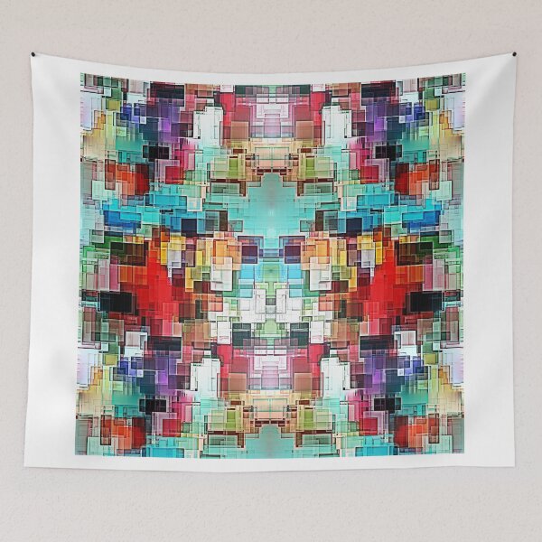 Item preview, Colorful Abstract square pattern designed and sold by siwabudda.