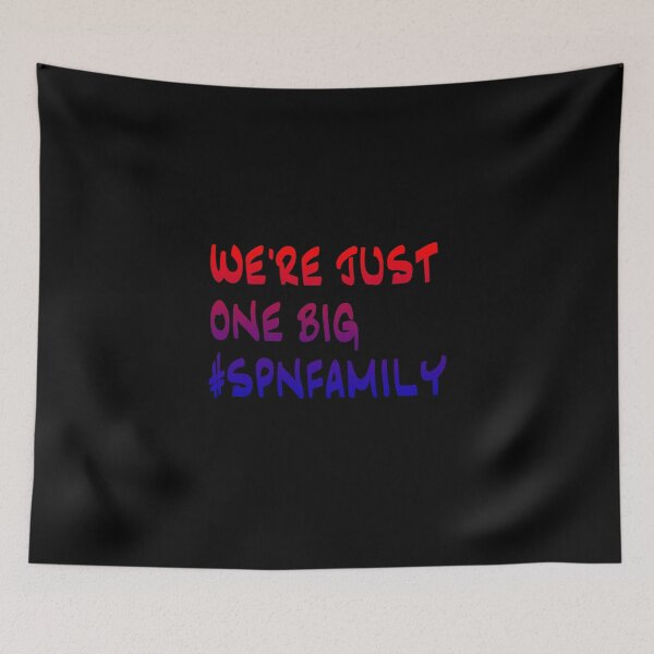 Item preview, We're Just One Big SPN Family - red and blue designed and sold by LaterSocialLife.