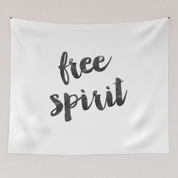 Item preview, Free Spirit - Typographic inspirational quote designed and sold by lunahaze.