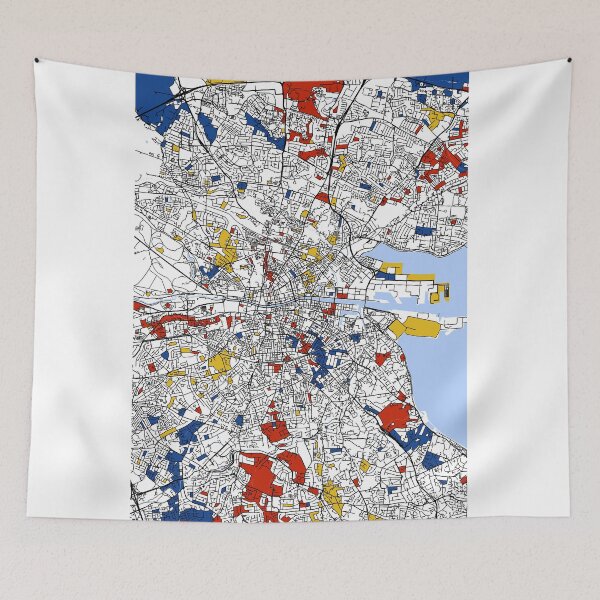 Item preview, Dublin Mondrian map designed and sold by mondrianmaps.