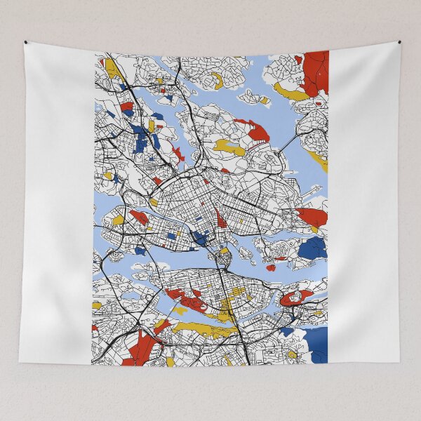 Item preview, Stockholm Mondrian map designed and sold by mondrianmaps.