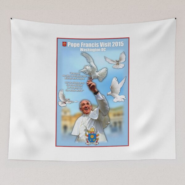 Item preview, Pope Francis 2015 Wash DC Visit-doves background designed and sold by JoeReiddesigns.