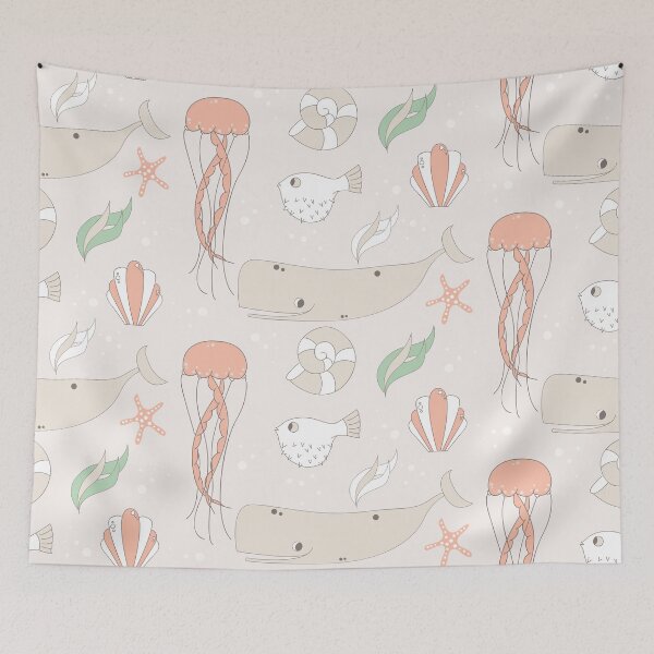 Item preview, Seamless pattern with underwater scene designed and sold by BlueLela.