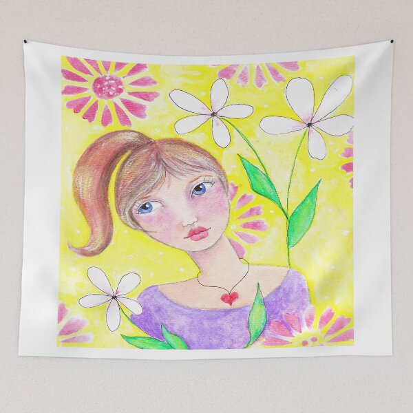 Item preview, Whimiscal girl with pony tail designed and sold by Judy Skowron.