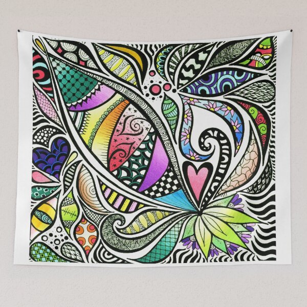 Item preview, Zentangle Flowering designed and sold by Wealie Arts.