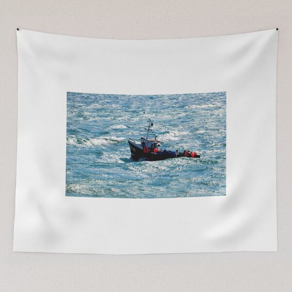 Item preview, Boat in Rough sea at Portland Dorset UK designed and sold by lynn carter.