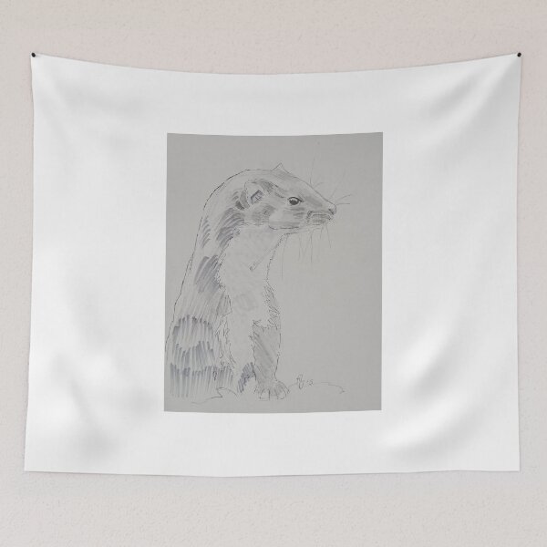 Item preview, Weasel Pencil Drawing - On High Alert designed and sold by MikeJory.
