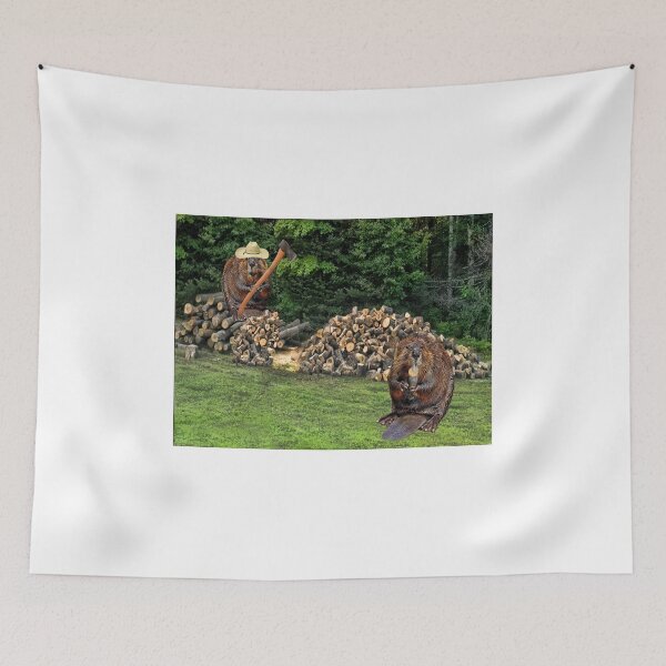 Item preview, BUSY BEAVERS CHOPPING WOOD-PICTURE-TEE SHIRT-PILLOW-TOTE BAG-JOURNAL ECT... designed and sold by ✿✿ Bonita ✿✿ ђєℓℓσ.