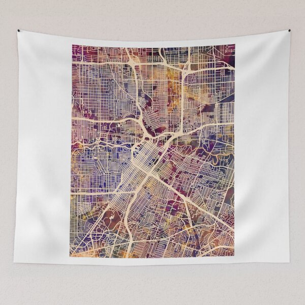 Item preview, Houston Texas City Street Map designed and sold by ArtPrints.