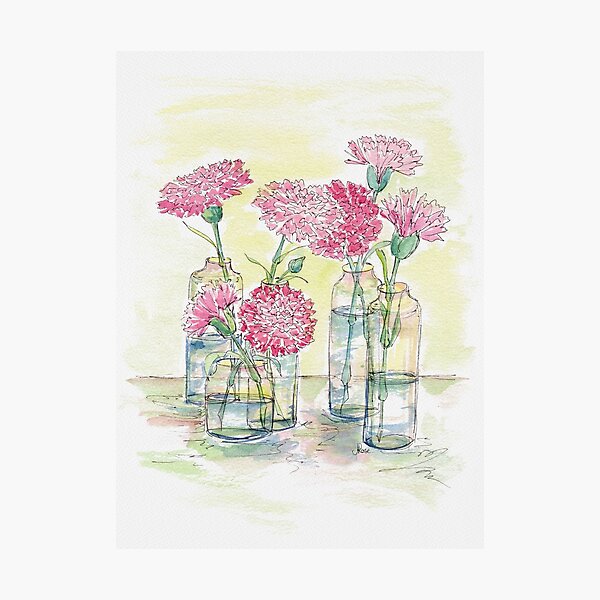 Item preview, Carnations, Still Life designed and sold by JRoseDesign.