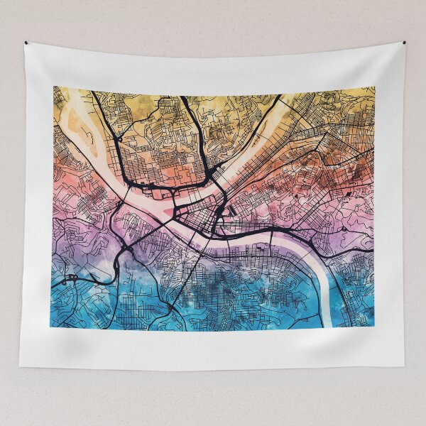 Item preview, Pittsburgh Pennsylvania Street Map designed and sold by ArtPrints.