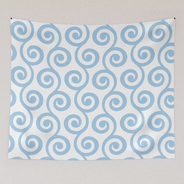 Item preview, LightBlue Geometric Swirl Pattern designed and sold by ImageNugget.
